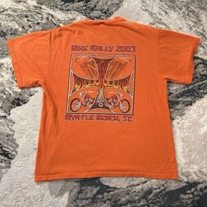 Vintage 2003 Myrtle Beach West Coast Choppers Style Bike Rally Graphic Tee Sz L